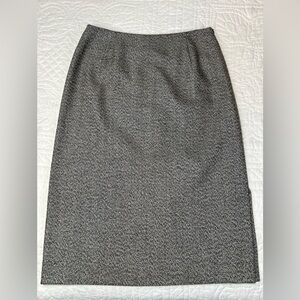 Vintage 90s Valentino Miss V Grey Lana Wool Silk Skirt Women’s Size 4
